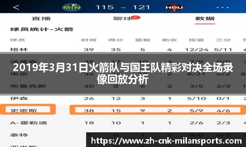 2019年3月31日火箭队与国王队精彩对决全场录像回放分析